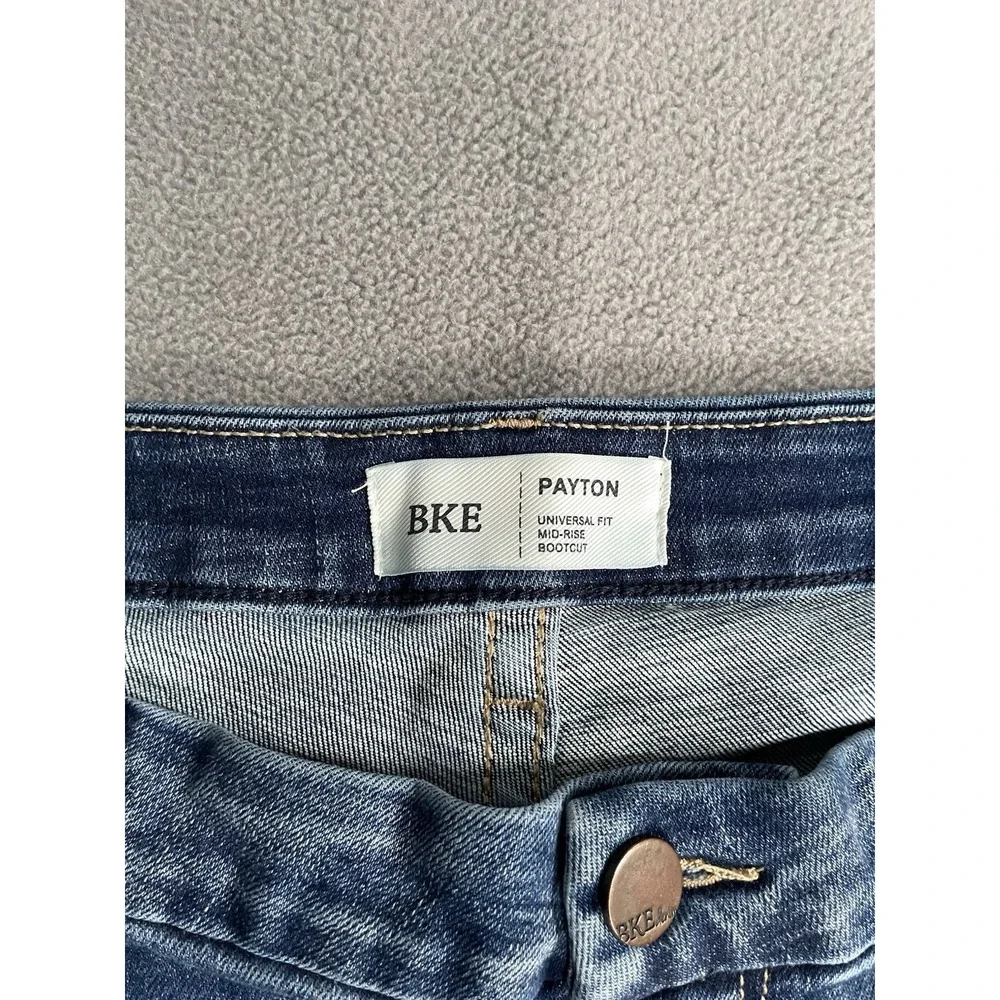BKE Payton Mid‎ Rise BOOTCUT Jeans 36x31.5 Men Blue Universal Fit Stretch